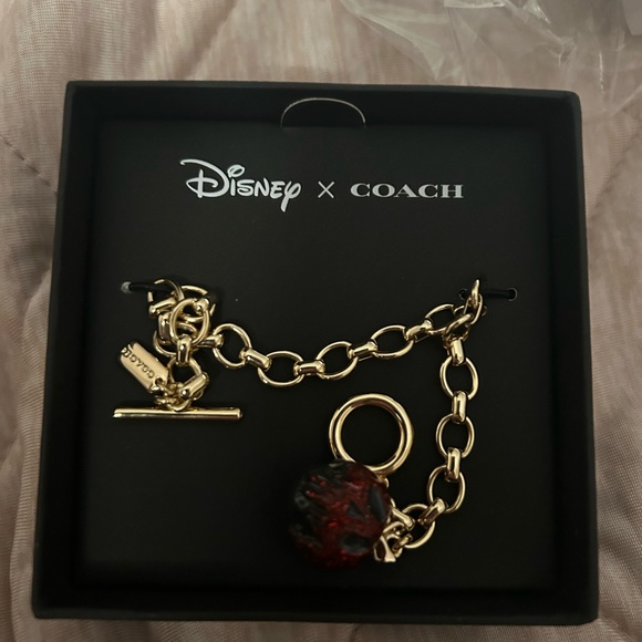 Disney x Coach poison apple red gold bracelet NWT - Picture 5 of 8